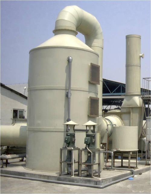 噴淋塔，注塑機廢氣處理噴淋方法　注塑車間氣味凈化設備